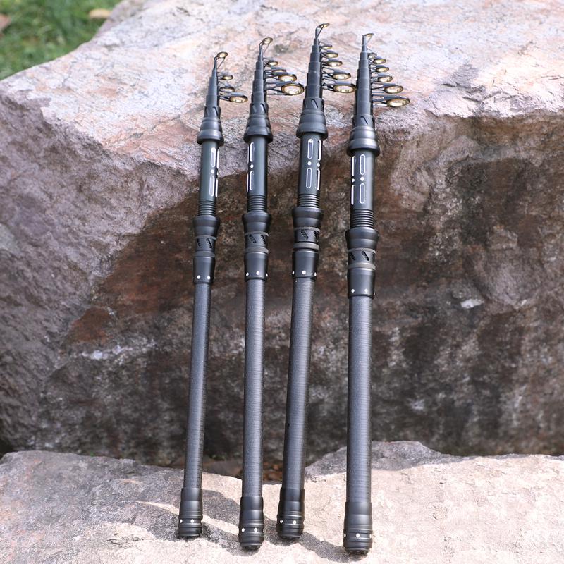 Удочка 24 тонны, легкая телескопическая удочка из углеродного волокна с направляющими кольцами из нержавеющей стали