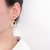 Fashionable and High-end Boho Earrings Retro Hollow Pattern Round Earrings