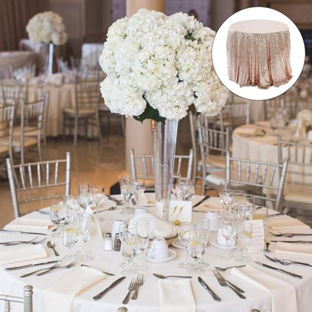 1 шт. 120 см круглый чехол для стола скатерть с пайетками круглая скатерть блестящая декоративная драпированная скатерть блестящая полиэстеровая одежда