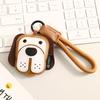 Cartoon Puppy Car keychain Leather Small Pendant New Bag Charm  Birthday Gift