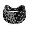 New Boho Cotton Wide Headband for Women Cashew Leopard Flower Print Turban Headwrap Knot Hairband Bandana Girls Hair Accessories