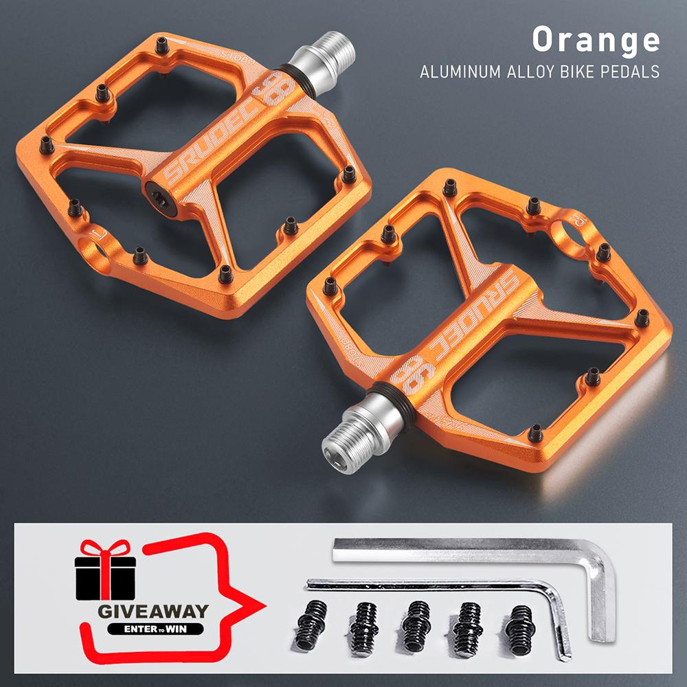 KRSEC S1080 Three Bearing Bicycle Pedals Ultralight BMX MTB Road Mountain Bike Pedals Non-slip Aluminum Alloy CNC Cycling Parts