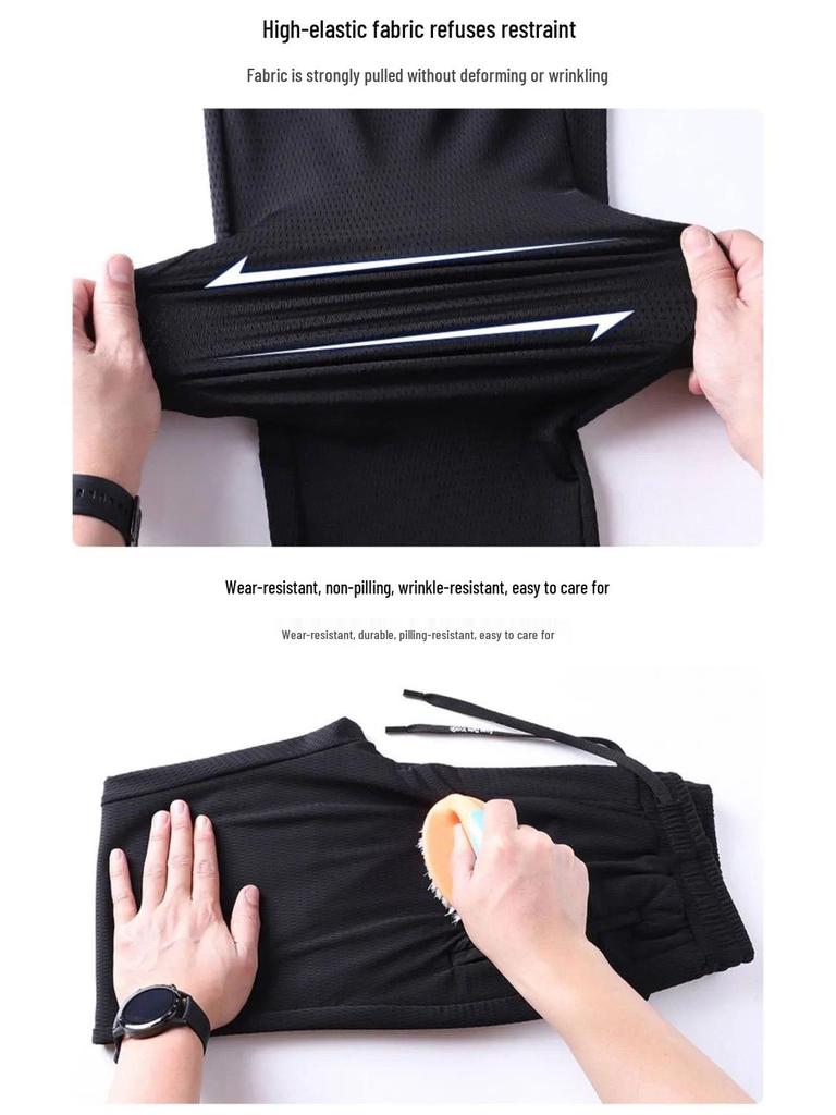 Мужские дышащие быстросохнущие рабочие брюки - Свободный крой, прочные и грязеотталкивающие для лета