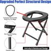 Складной стульчик для унитаза для ванной комнаты, переносной туалет для кемпинга, удобный складной туалет для путешествий на открытом воздухе, устанавливаемый в автомобиле