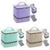 Elegant Dual Layer Makeup Case With Logo Printing For Women And Beauty Enthusiasts