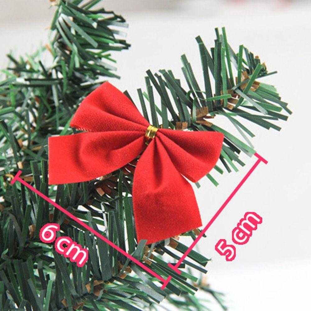 12pcs Bowknot Pendant Xmas Tree Ornaments Mini Christmas Decorations Christmas Bow Home Decoration