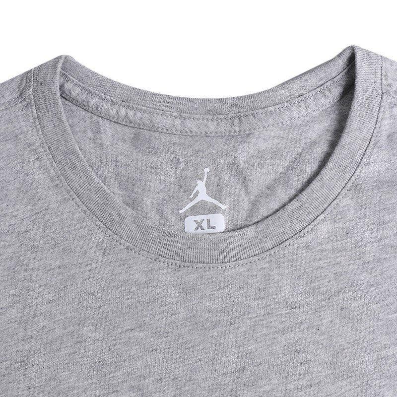 Jordan Футболки мужские серые с круглым вырезом умеренного прямого кроя AJ1159-063