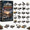 Christmas Stocking Stuffer 2026 Transportation Advent Calendar, 24-Day Acrylic Ornament Set with Vehicle Birthday Gift for Kids Figures, Tree