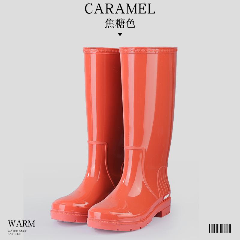 Взрослые дождевые ботинки женские высокие водные ботинки новые дождевые ботинки женские водные ботинки водонепроницаемые и нескользящие рабочие уличные износостойкие резиновые чехлы для обуви