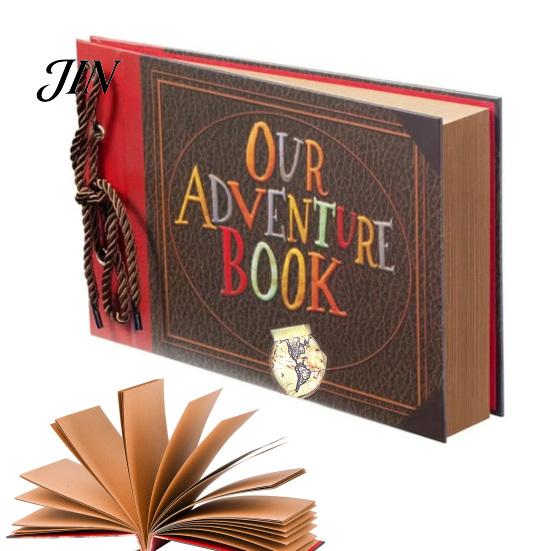 Rustic Paper Memory Album DIY Photo Album, Scrapbook Hardcover Book for Retro Loose Page Travel Journal Weddings Anniversaries Baby Family Travel, Art