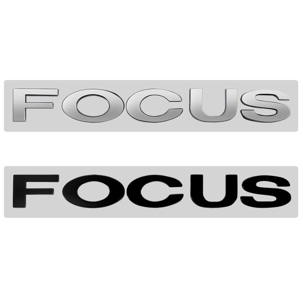 MJU13 Car Trunk Body Stickers Focus Letter Badge Decals Auto Exterior Decoration for Ford Focus Fiesta Mk7 2 F150 Mondeo C-Max Mustang