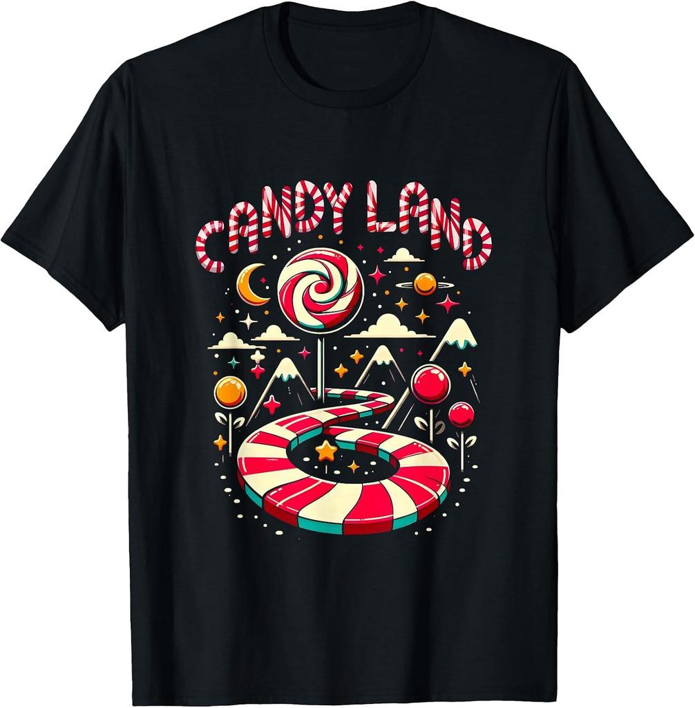 Candy Cane Christmas Adventure T-Shirt - Festive Holiday Design