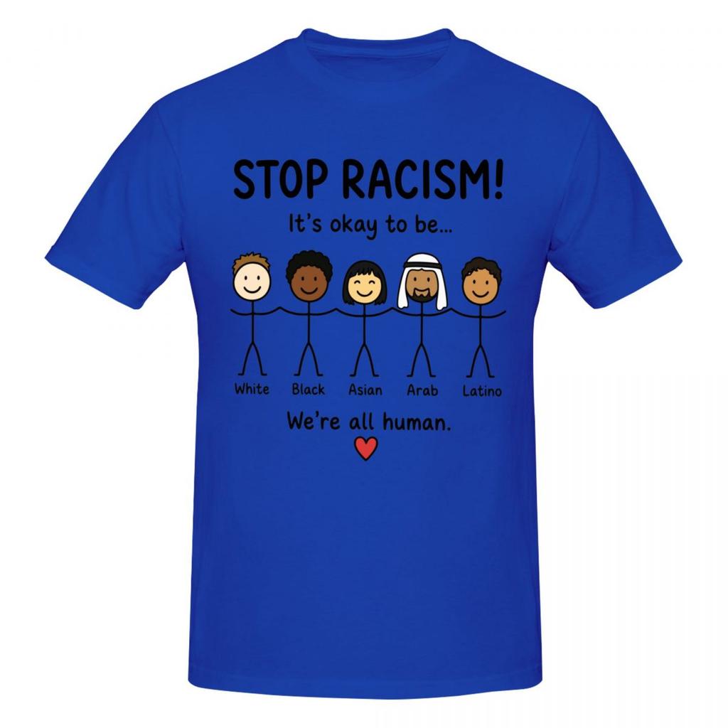 Unisex Stop Racism Its Okay To Be Asian Trendy T Shirt Vintage Cotton Crewneck T Shirt Unisex