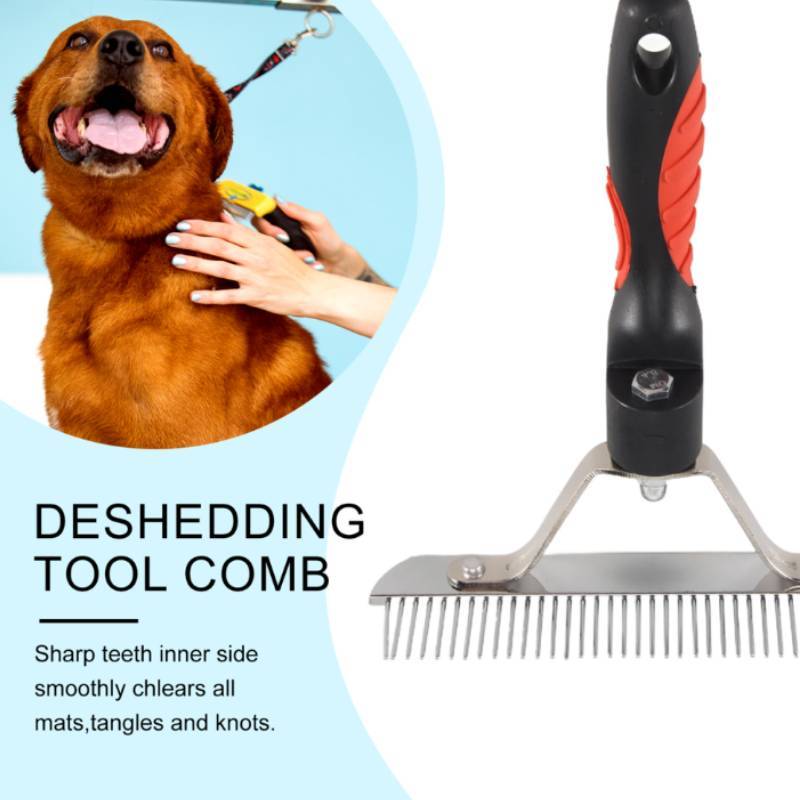 Dog Grooming Comb For Large Dogs With Detangling And Hair Removal Features