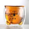 MULTIPOTENT Cute Bear Double-Wall Glass Mug