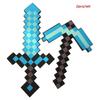 2pcs/set Hot Design Blue Diamond Sword Soft EVA Foam Toy Minecrafte Ax Shovel Kits Toy For Boys Children Fans Birthday Gift