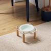 Single/Double Bowl Raised Cat Feeder Protect Cervical Spine Cat Drinking Feeding Bowl  Dog