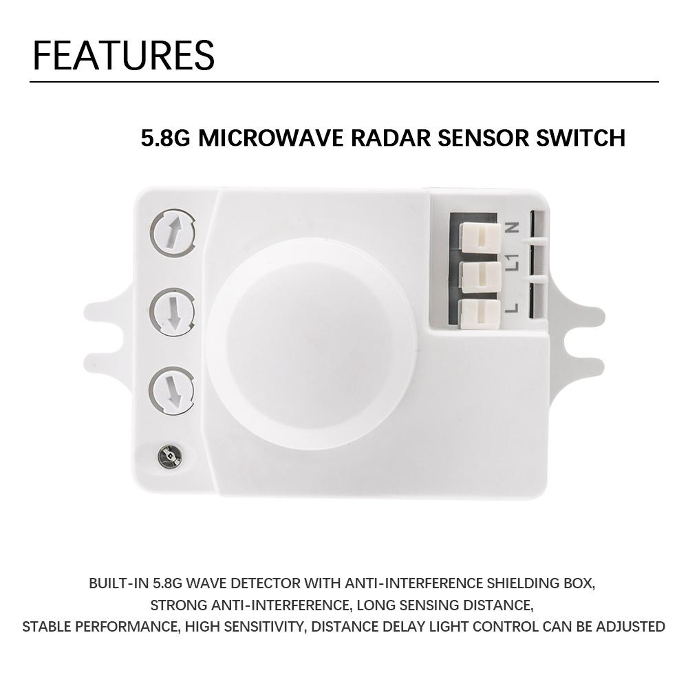 1.8G Radar Sensor Sensor Module Microwave Sensor Switch 111V Intelligent Energy-saving Control Microwave Radar Sensor Module