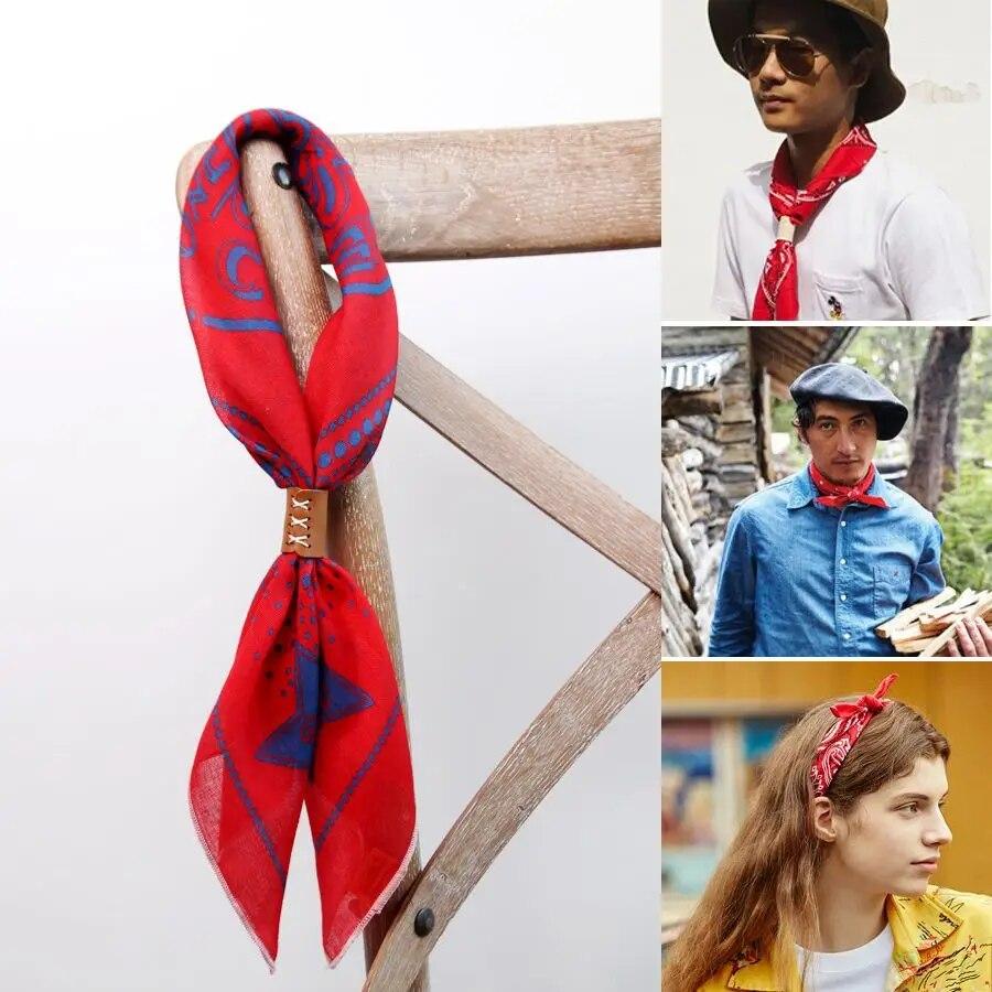 Cotton and Linen Men's Artistic Retro Scarf Korean Spring Autumn Winter Scarf Hip Hop Street Style Scarf Small Square Towel