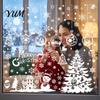Non Adhesive Glass Art 10Pcs Christmas Window Clings, White Winter Snowflake Decals, Static Scratch Resistant Film Stickers for Home Storefront,