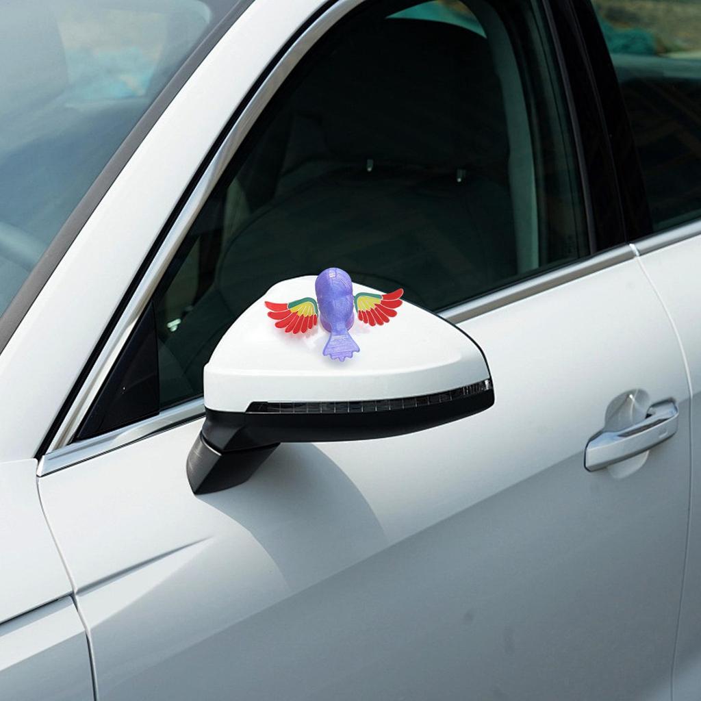 Flapping Bird Car Decoration 3D Printed Automotive Decoration Wind-Powered Exterior Rearview Mirror Decor For Car Owners Drivers
