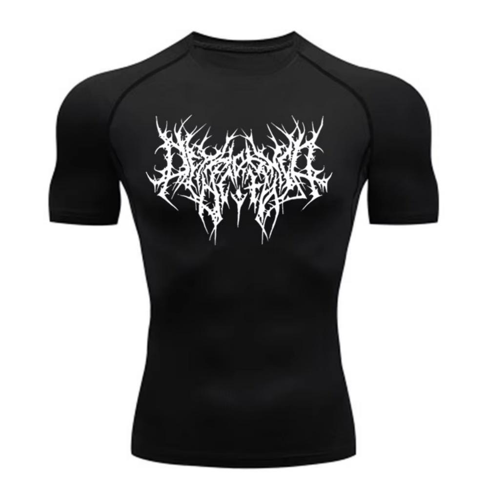 Sports Quick Drying Tight Fitting Shirt - Fury Printed T-shirt - Fitness Jogging Sports Short Sleeved Shirt