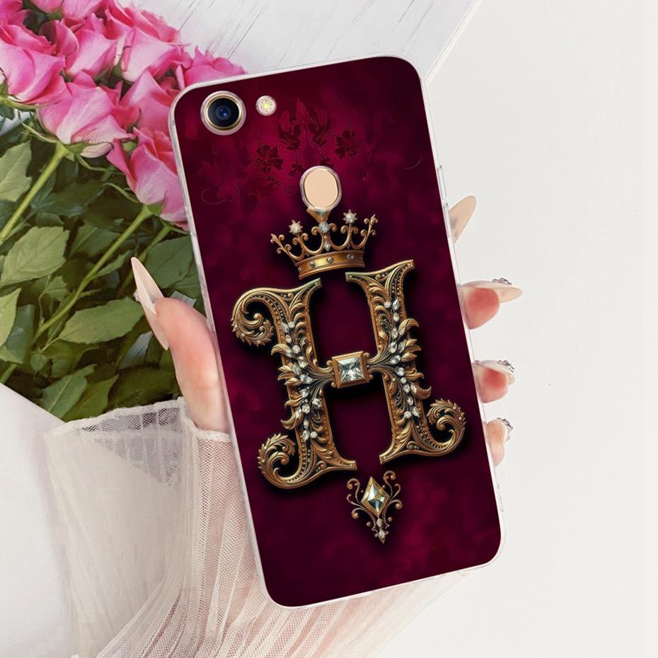 Fashion Crown Letter Case For OPPO F5 F7 F3 Soft Silicone TPU Back Cover For F7 F3 F5 Youth Phone Cases