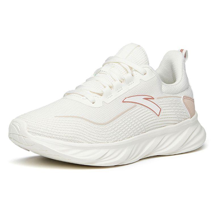 Anta Удобные кроссовки с круглым носком, амортизирующие, нескользящие, износостойкие, с низким верхом, для бега, женские, светло-розовые, 122145571-3