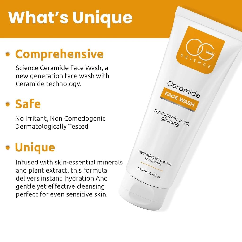OG Beauty Ceramide Face Wash For Hydrating And Dry Skin 100ml
