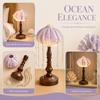 DIY Sea Urchin Shell Table Lamp Vintage European Atmosphere Lamp Ornament Desk Decor  Indoor Room