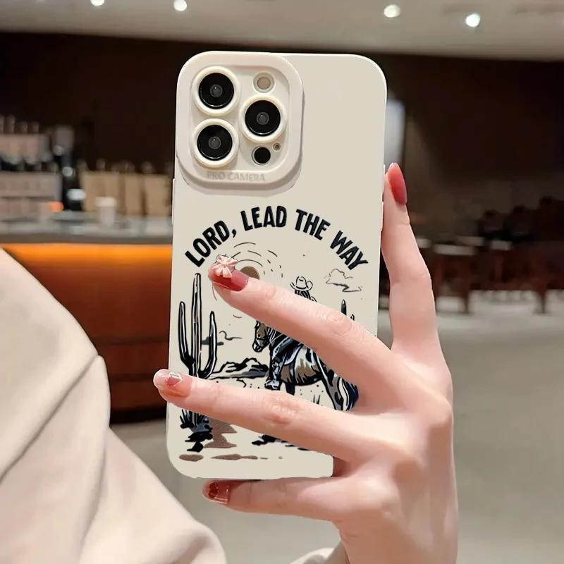 Для iPhone 16 15 14 13 12 11 Pro Max XS X XR 7 8 Plus SE 2022 силиконовый чехол противоударный «американский вестерн ковбойский принт мягкий чехол