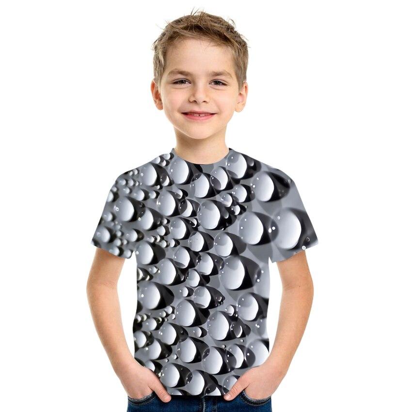 Baby Boy Cartoon Casual T-shirt Girl Abstract Fashion T-shirt Summer Short-sleeved O-neck T-shirt