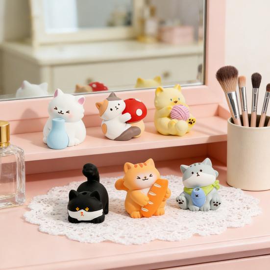 Милый коллекционер кошачьих усов 3D мультяшная кошачья скульптура держатель для усов питомца смоляная ваза для кошачьих усов мини сувенир для вибрисс питомца подарок сочувствия для любителей кошек