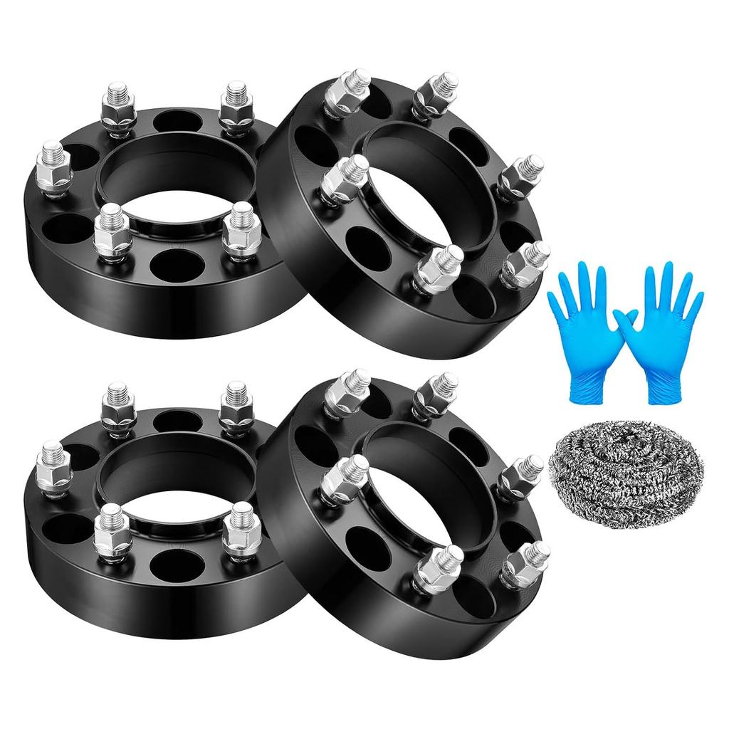 6x139.7mm 1.5 Inch Wheel Spacers M12x1.5 Studs 93.1mm Hub Bore for Ford Bronco Ranger 2021-2024 Tire Chucks 1