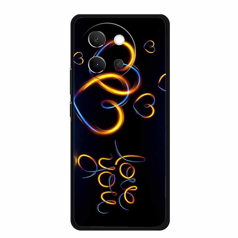 Чехол для Vivo V40 Lite V40lite V 40 Lite Модный Черный Силиконовый Мягкий Задний Чехол-Крышка Для Vivo V30e 5G Чехол для Телефона V 30 e Funda