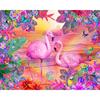 Diamond Mosaic Handmade Diamond Painting Pink Flamingoes Cross Stitch Kits Diamond Embroidery