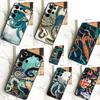 Marine Life Ocean Octopus Case For Samsung Galaxy S24 Ultra S23 S22 S21 S20 FE Note 20 S8 S9 S10 Note 10 Plus Cover