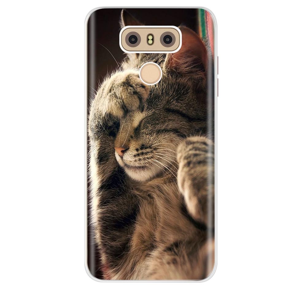 Чехол для LG G6 Милый Мультяшный Кот Мягкий Силиконовый Чехол для Телефона для LG G6 Plus G 6 LGG6 H870 H871 H872 H873 Задняя Крышка 6.7'' Capa
