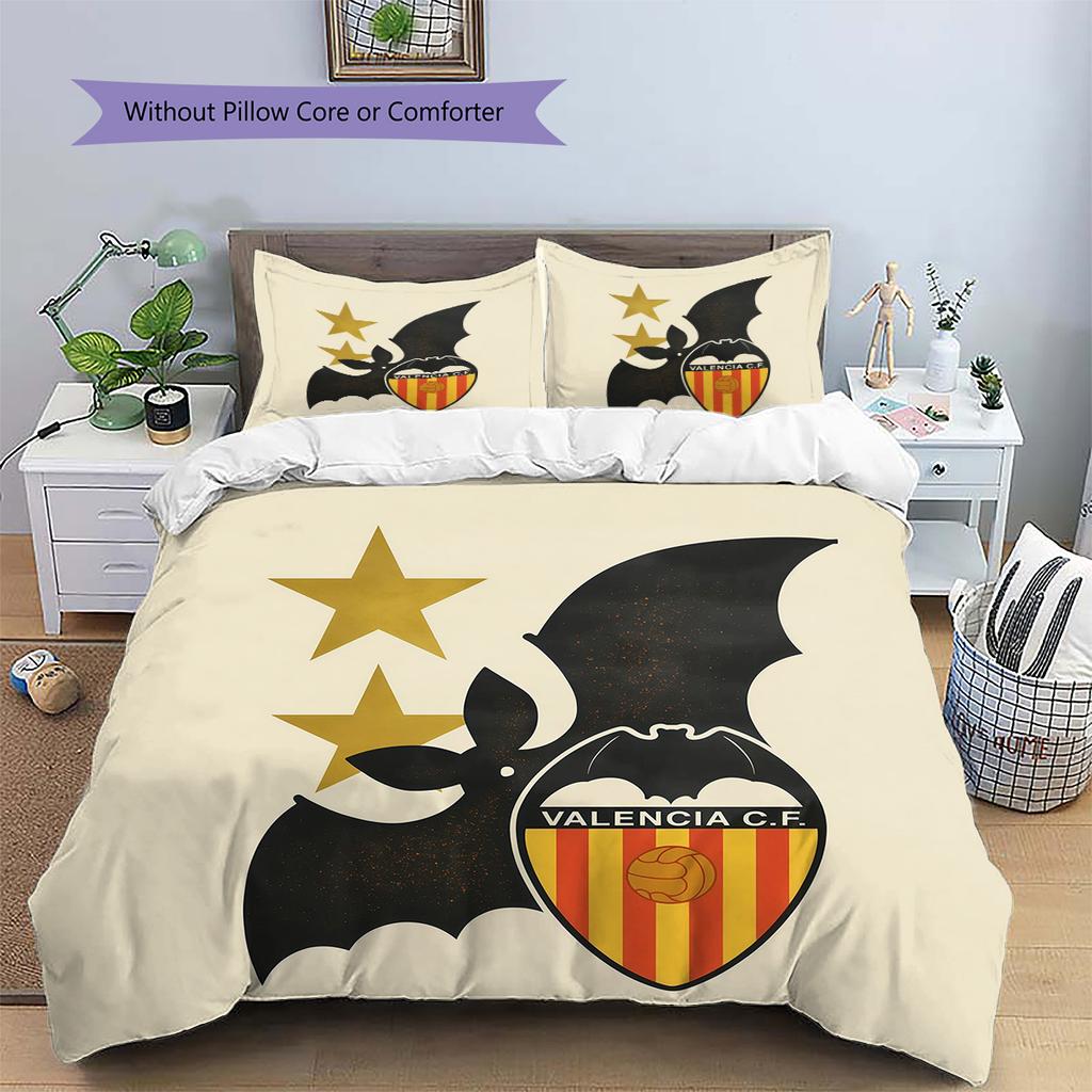 Valencia CF Pattern Bedding Quilt Set  Home Decoration  Gift (1 * duvet cover + 2 * pillowcase  without core)