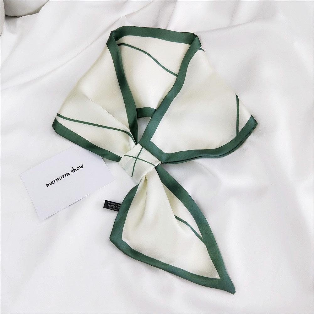 Новые шарфы Шелковые шарфы Женские весенние и осенние длинные декоративные профессиональные шарфы Летние тонкие стили в сочетании с рубашками Стильные