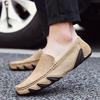 Men's Spring Octopus Fish Bottom Anti Fleece Leather Face Bean Shoes Men's Korean Edition British Matte Large Set Men's Shoes