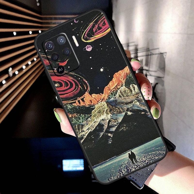 Чехол Луна Звезды Космос для Oppo A17 A57 A77 A76 A16 A96 A18 A60 A80 A40 A38 A58 A78 A98 A94 A74 A54 A15 A5 Pro