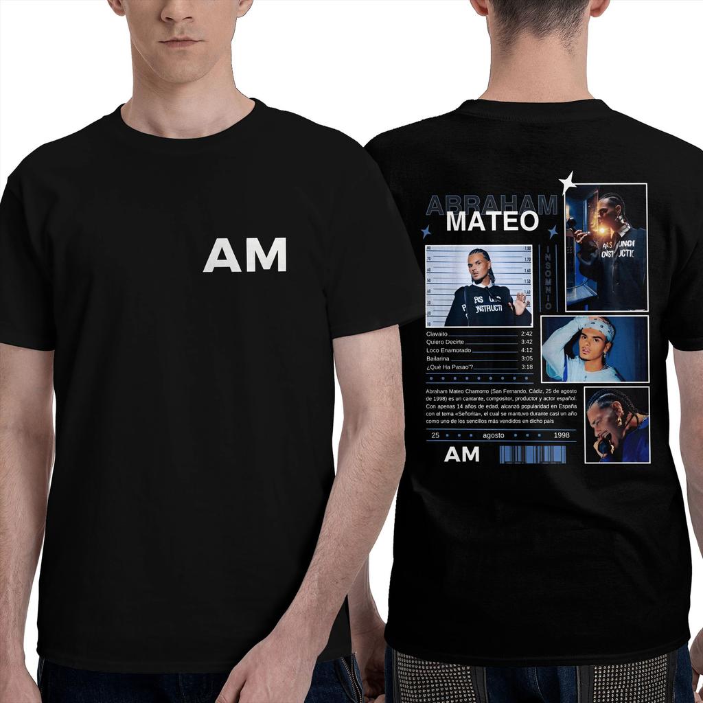 Оверсайз футболка рэпер Авраам Матео Хлопковые футболки Модная крутая футболка Летняя эстетика Повседневная одежда с коротким рукавом