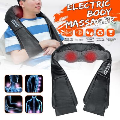 Электрический массажер U-типа Шиацу для спины, шеи и плеч, многофункциональный шаль-массажер с инфракрасным подогревом и разминающим действием