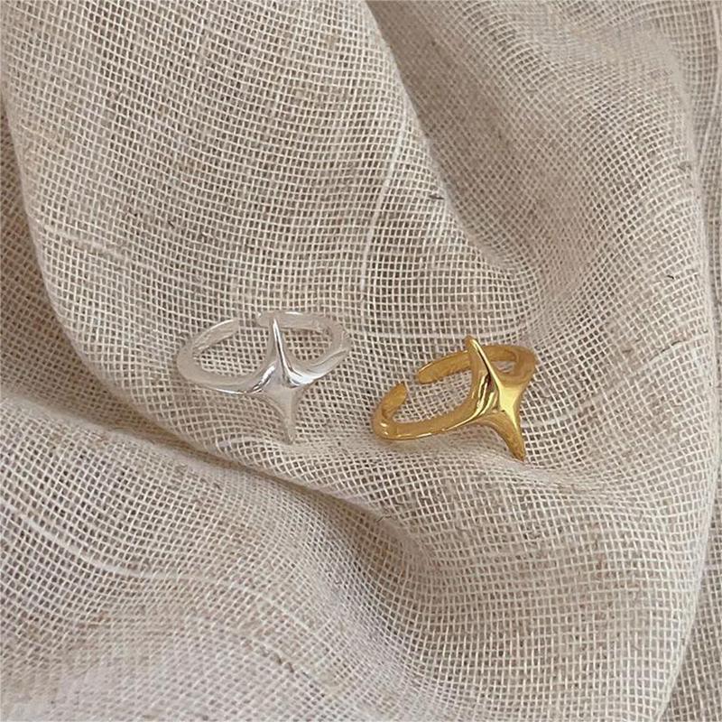 Звезда Открытое Кольцо Для Женщин Простое Темпераментное Корейское Универсальное Ювелирное Изделие Подарки Оптом На Каждый День
