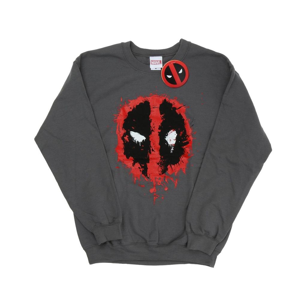 Marvel Mens Deadpool Splat Face Sweatshirt