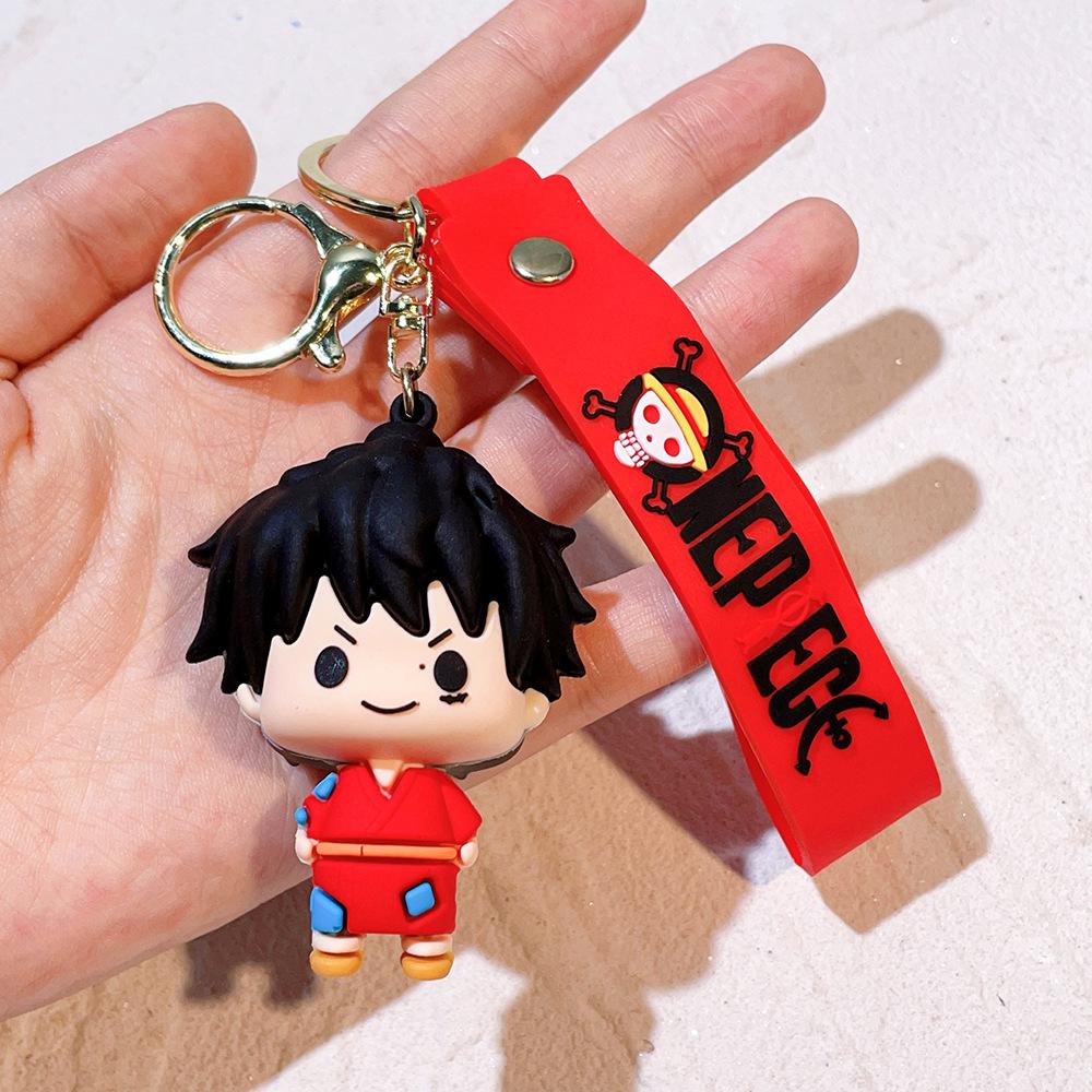 50Styles ONE PIECE Themed Keychain Cute Luffy, Roronoa Zoro, Silicone Toy Doll Key Chain Backpack Decor Small Gifts for Friend