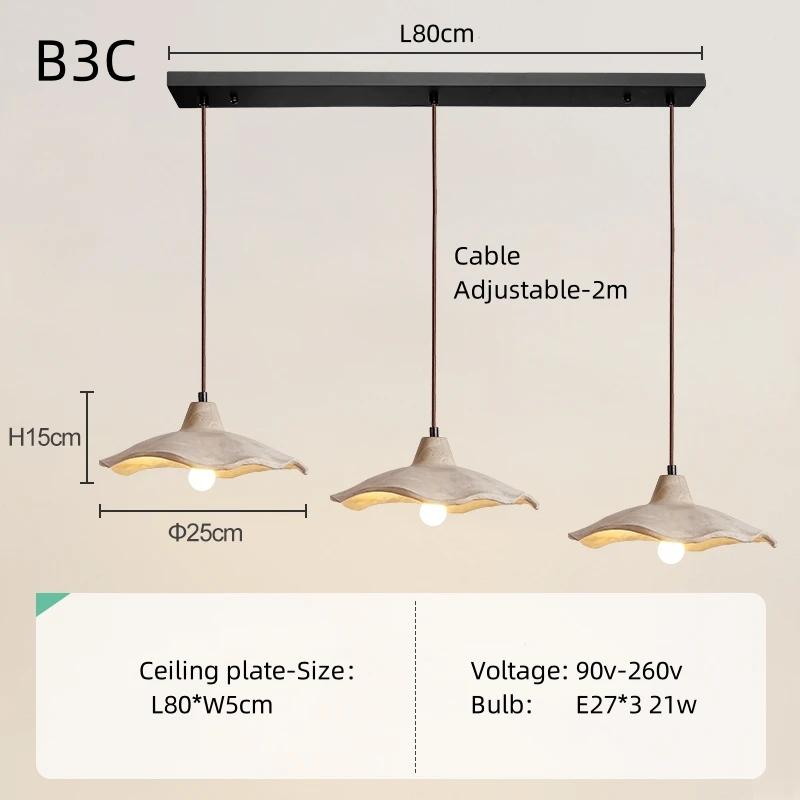 Спальня домашний ресторан светодиодный подвесной светильник в скандинавском стиле креативный кремовый стиль современное искусство средневековое освещение прикроватная лампа Wabi Sabi