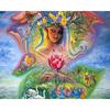 Полный дрель 5D DIY Алмазная картина Девушка Цветок и Лебедь Вышивка Крестом