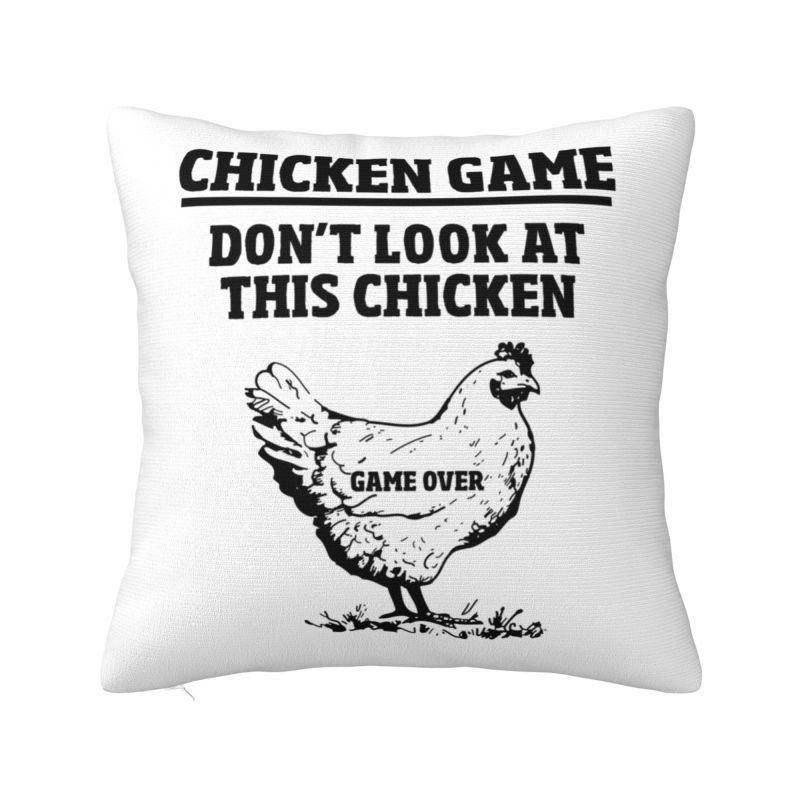 Chicken Game Dont Look At The Chicken Cushion Cover xcm Polyester Throw Pillow Case for Sofa Square Pillowcase Decoration